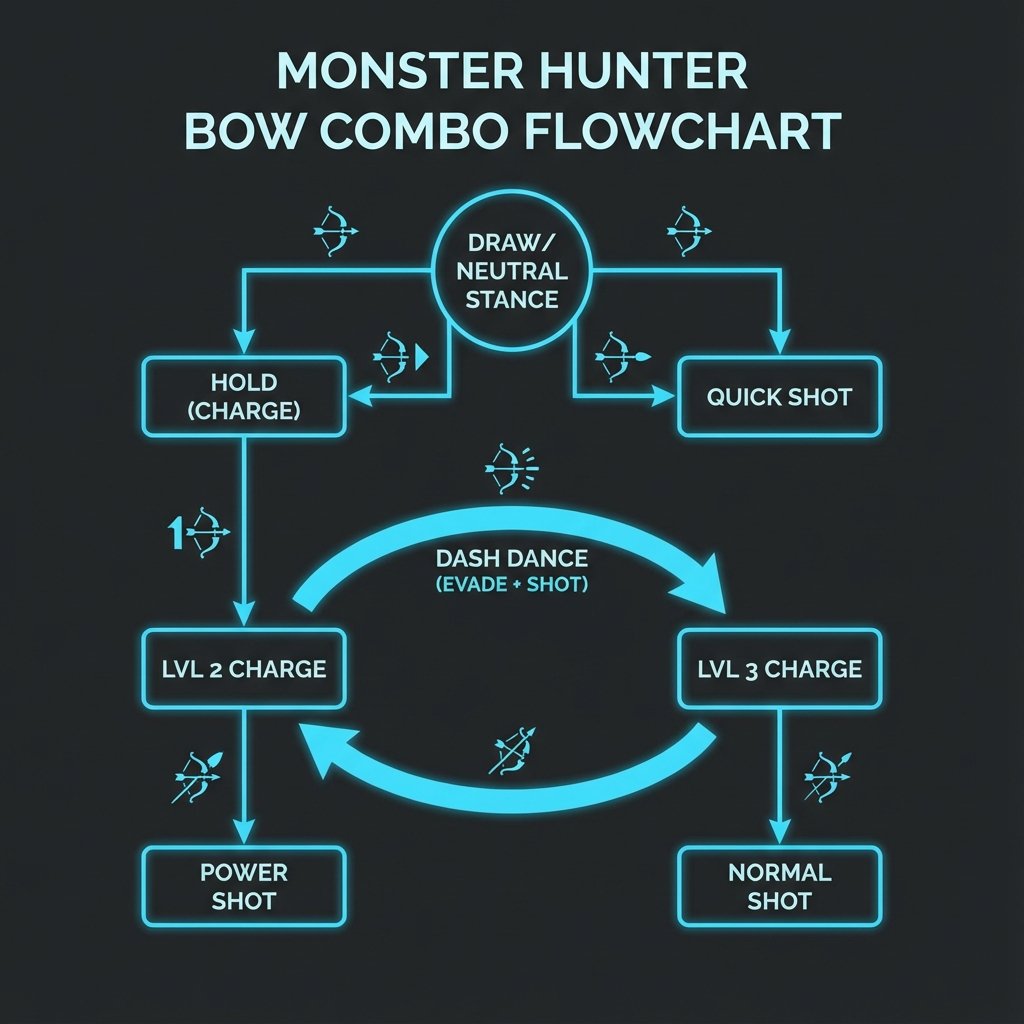 Bow combo flowchart and dash dance guide